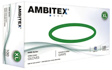 DISPOSABLE GLOVES, AMBITEX, 3 MIL, NITRILE, BLUE, XL, 1000 GLOVES/CT THUMBNAIL
